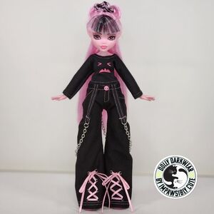 🦇 For Monster High G3 Draculaura- Tripp Pants Goth Rave Bondage Outfit